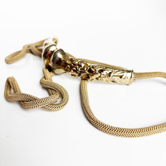 Morris Moskowitz Belt Floral Art Nouveau Metal Buckle Rare Retro Vintage - Picture 7 of 10